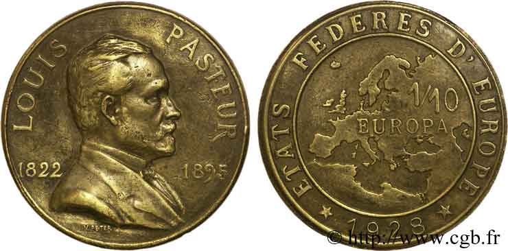 1/10 europa en bronze 1928  Maz.2620  MBC 