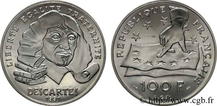 Essai de 100 francs Descartes 1991  F.459/1 MS 