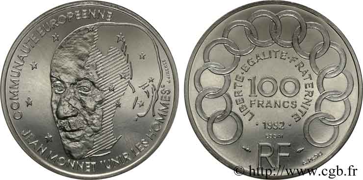 Essai de 100 francs Jean Monnet 1992  F.460/1 MS 