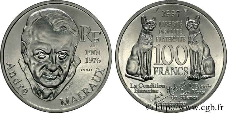 Essai de 100 francs Malraux 1997  F.465/1 FDC 