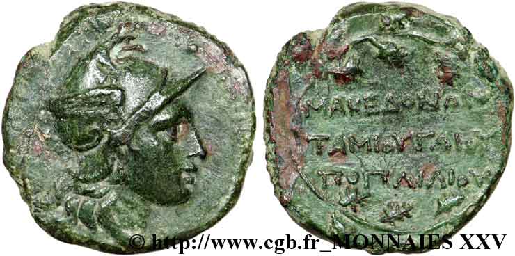 MACEDONIA - ROMAN PROVINCE Unité de bronze à la tête de Rome, (MB, Æ 23) AU