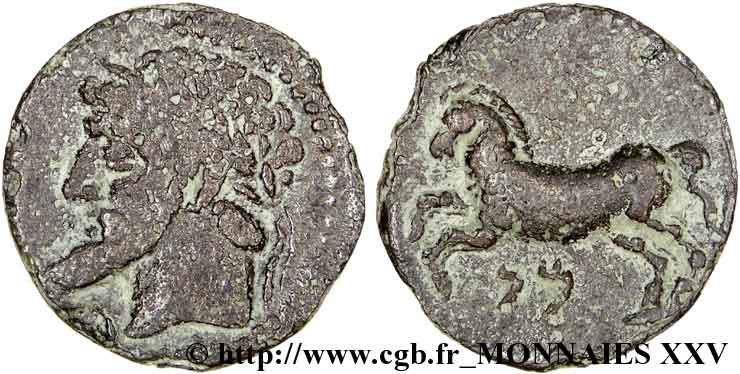 NUMIDIA - KINGDOM OF NUMIDIA - MASINISSA or MICIPSA Unité de bronze, (MB, AE27) XF