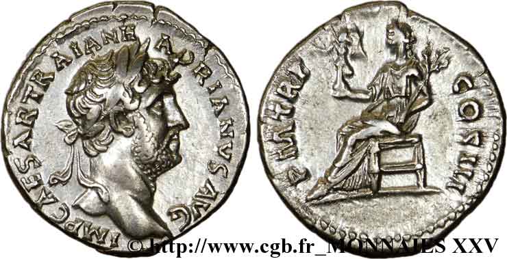 HADRIAN Denier AU