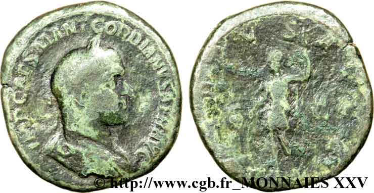 GORDIANO I AFRICANUS Sesterce, (GB, Æ 32) RC