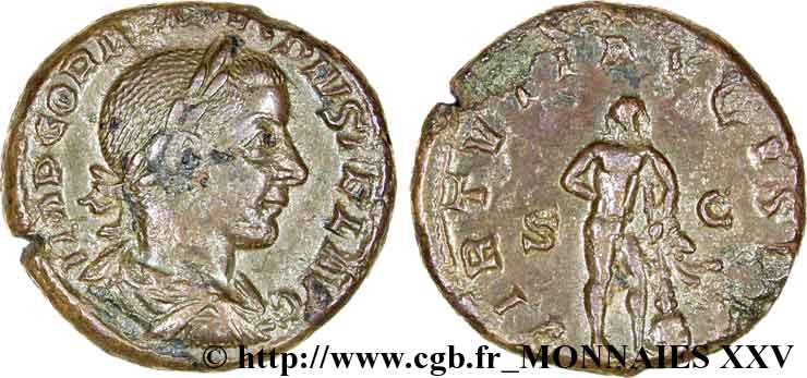 GORDIANUS III As, (MB, Æ 24) SS