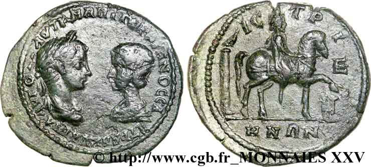 GORDIANUS III and TRANQUILLINA Pentassaria AU/MS