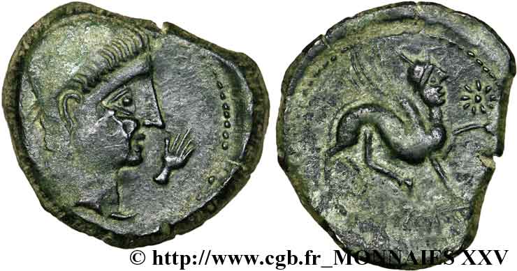 SPAGNA - IBERICO - CASTULO/KASTILO (Provincia di Jaen/Calzona) Unité de bronze ou as (GB, Æ 30) q.SPL
