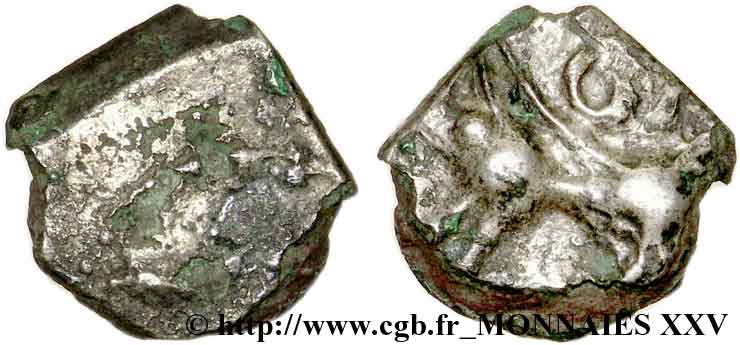 GALLIA - SOUTH WESTERN GAUL - RUTENI (Area of Rodez) Drachme ou obole (?) fourrée, “au sanglier” F/XF