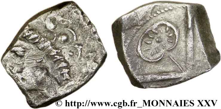 GALLIA - SUDOVESTE DELLA GALLIA - RUTENI (Regione di Rodez) Drachme “aux feuilles aquatiques” XF