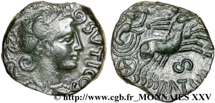 VELIOCASSES (Area of Norman Vexin) Bronze SVTICOS, classe VI au bige AU
