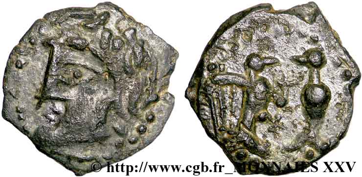 GALLIA - BELGICA - BELLOVACI (Región de Beauvais) Bronze à l oiseau, “type de Vendeuil-Caply” MBC+
