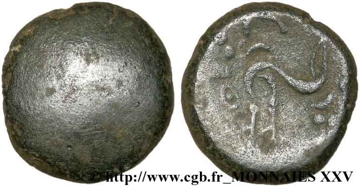 GALLIA BELGICA - AMBIANI (Regione di Amiens) Statère d or uniface en bronze VF
