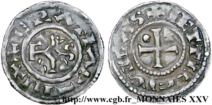 KARL III AND COINAGE AT IS NAME Denier SS