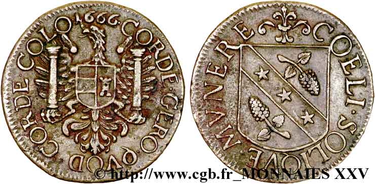 LOUIS XIV THE GREAT or THE SUN KING Mareschal co-gouverneur de Besançon XF