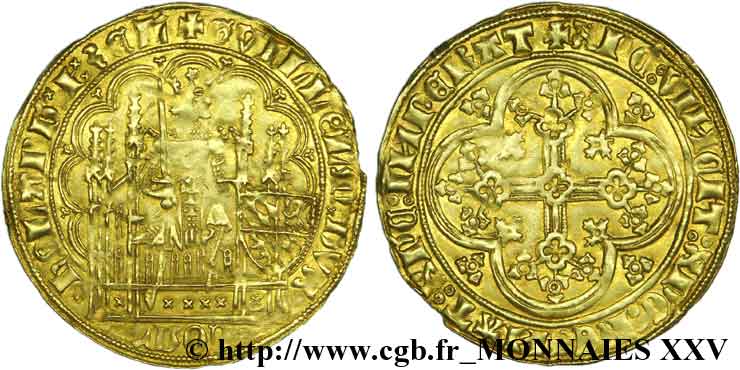 HOLLAND - COUNTY OF HOLLAND - WILLIAM VI OF BAVARIA Chaise d’or n.d.  VF