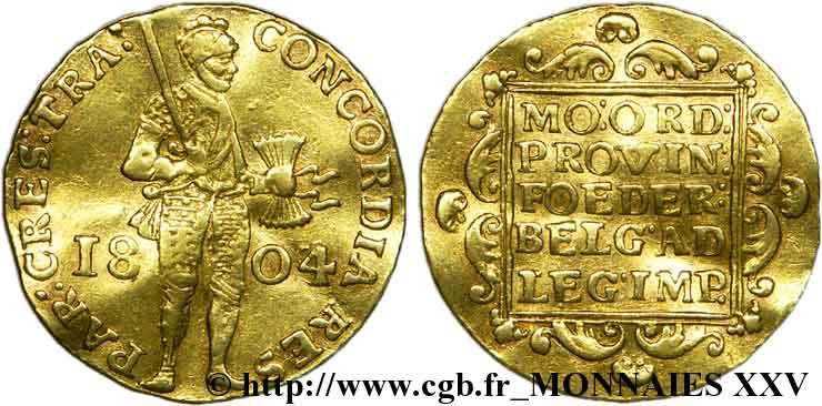 Ducat d or, 1er type 1804 Utrecht DP.1083  BC+ 