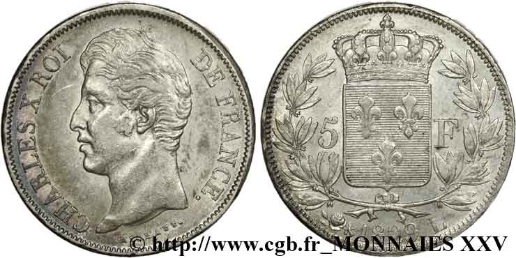 5 francs Charles X, 2e type 1829 Bayonne F.311/34 BB 