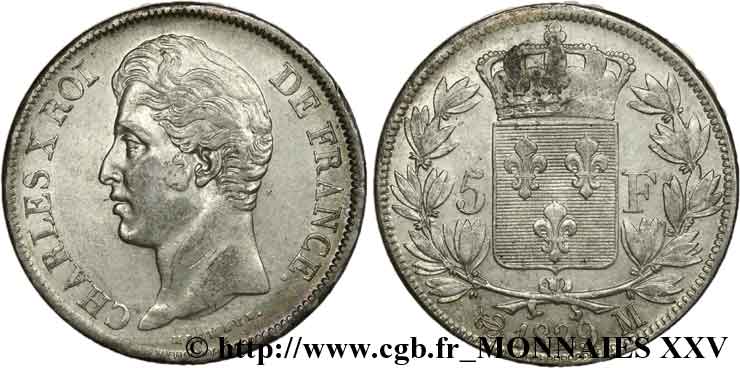 5 francs Charles X, 2e type 1829 Toulouse F.311/35 TTB 