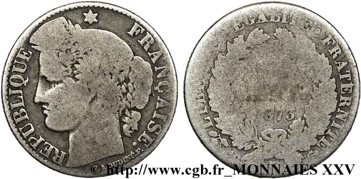 50 centimes Cérès 1873 Bordeaux F189 6 B 