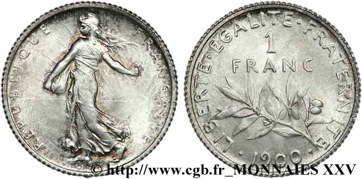 1 franc Semeuse 1900 Paris F.217/4 VZ 