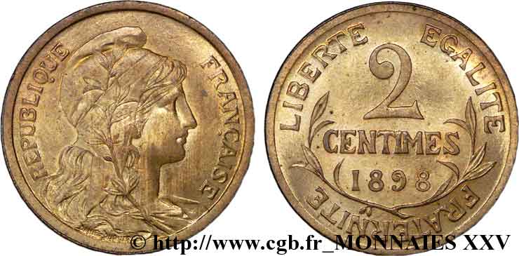 2 centimes Daniel-Dupuis 1898 Paris F.110/1 FDC 