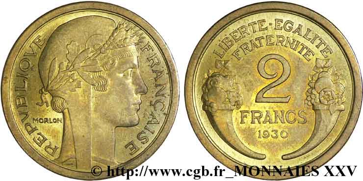 Pré-série de 2 francs Morlon 1930 Paris VG.5263  SUP 