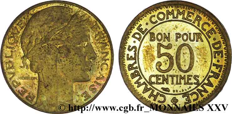 Essai de 50 centimes Morlon, hybride n.d. Paris VG.5267  MS 