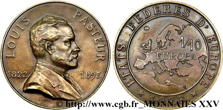 1/10 europa en bronze 1928  Maz.2620  XF 