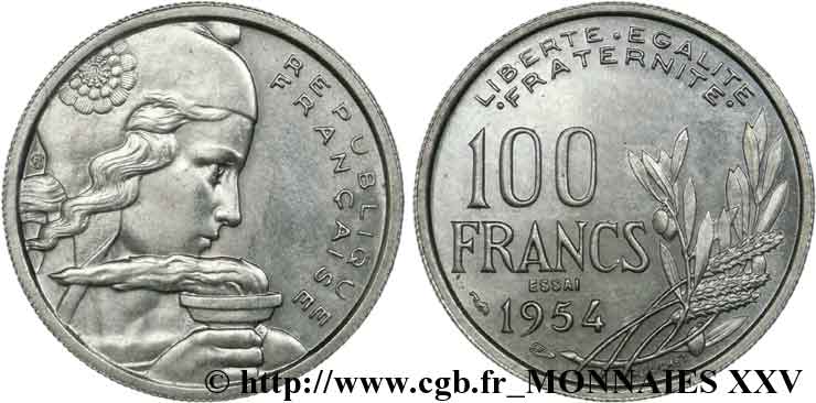 Essai de 100 francs Cochet 1954 Paris F.450/1 SC 