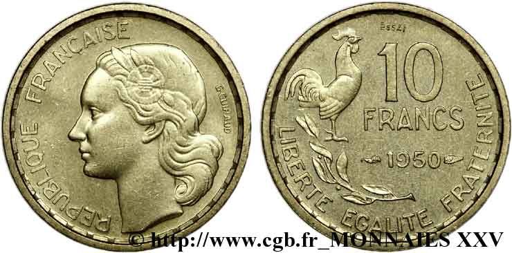 Essai de 10 francs Guiraud 1950 Paris F.363/1 MS 