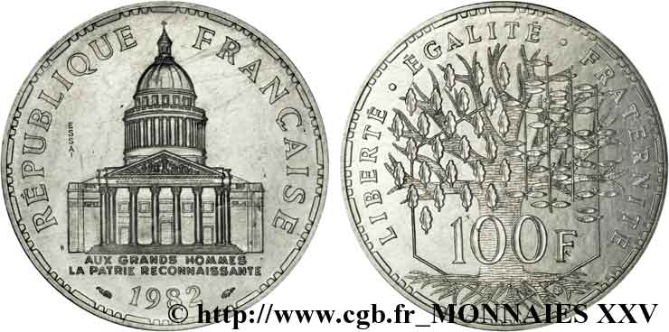 Essai de 100 francs Panthéon 1982 Pessac F.451/1 FDC 