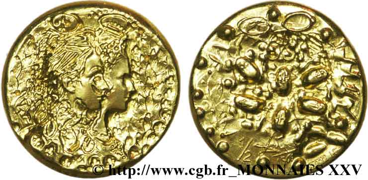 QUINTA REPUBBLICA FRANCESE Médaille d’or par Salvador Dali AU