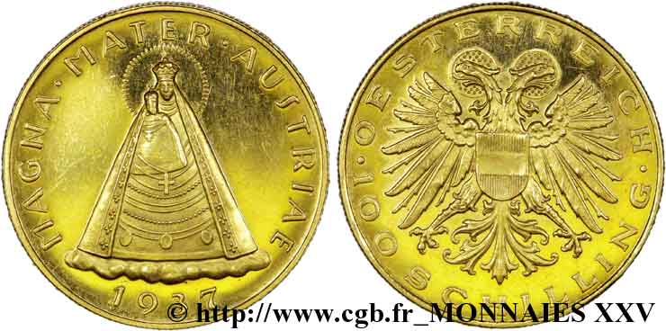AUSTRIA - REPUBLIC 100 schillings 1937 Vienne MS 