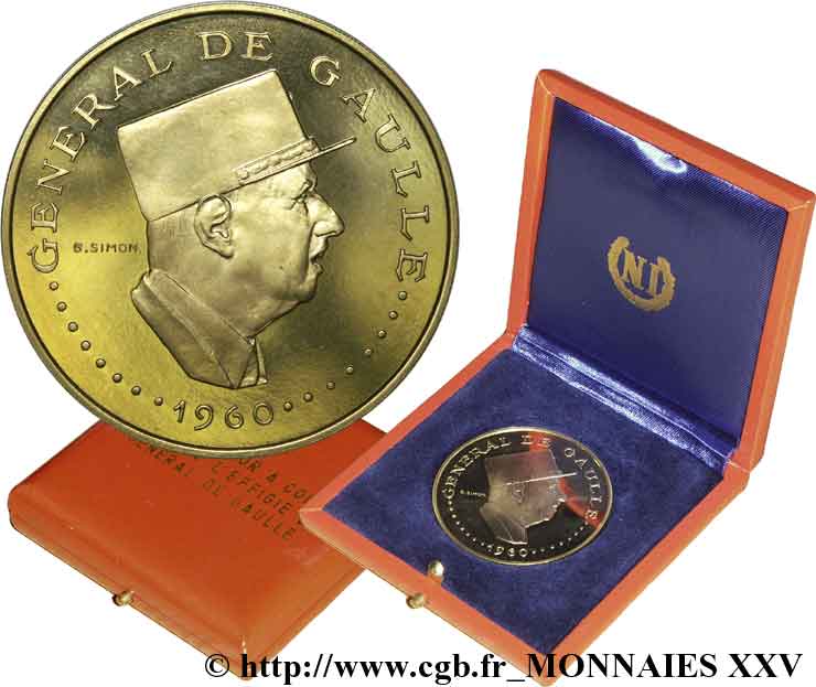 TCHAD - REPUBLIQUE 10 000 francs or, 10e anniversaire de l’indépendance 1970 Paris fST 