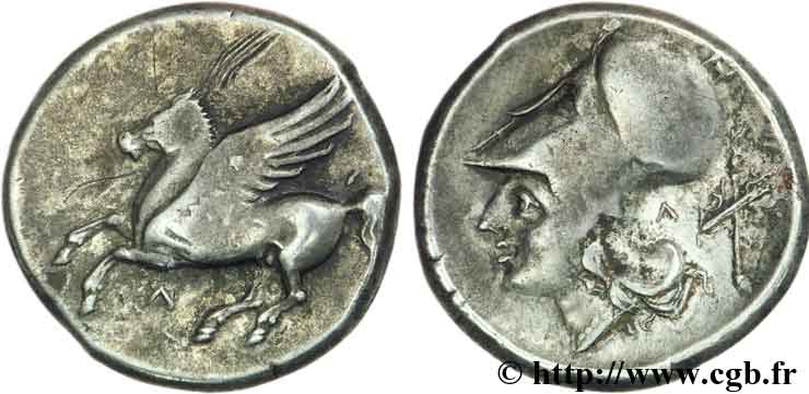 ACARNANIA - LEUCAS Statère ou didrachme corinthien VF/XF