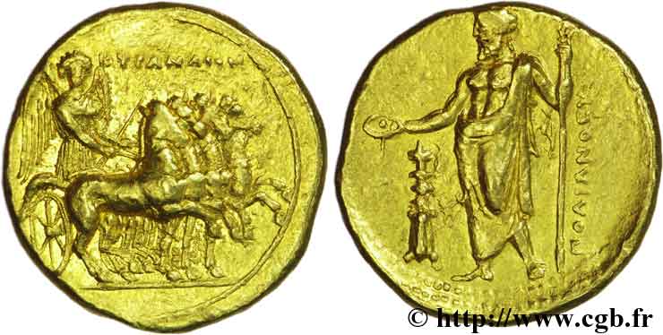 CYRENAICA - CYRENE - SATRAP PTOLEMY Statère d’or décalitre AU