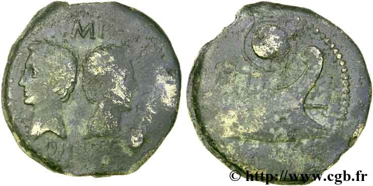 ARAUSIO - ORANGE - OCTAVIO y AGRIPPA Dupondius, (GB, Æ 31) BC