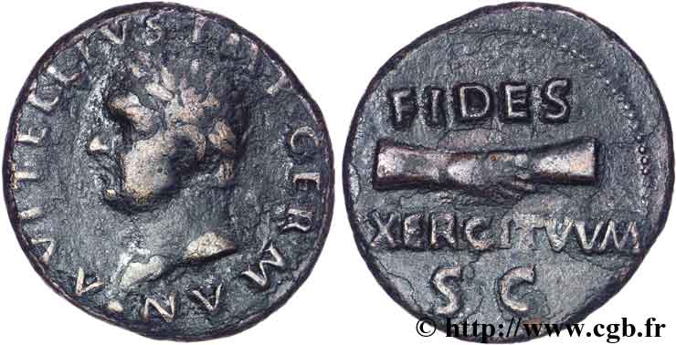 VITELLIUS As, (MB, Æ 28) VF