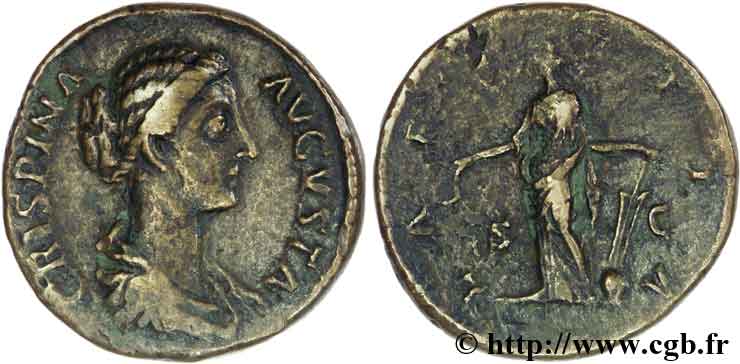 CRISPINA Sesterce, (GB, Æ 31) VF