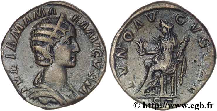 JULIA MAMAEA Sesterce, (GB, Æ 30) v26_0359 Roman coins