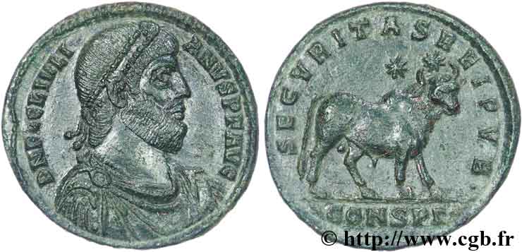 IULIANUS II DER PHILOSOPH Double maiorina, (GB, Æ 1) fST