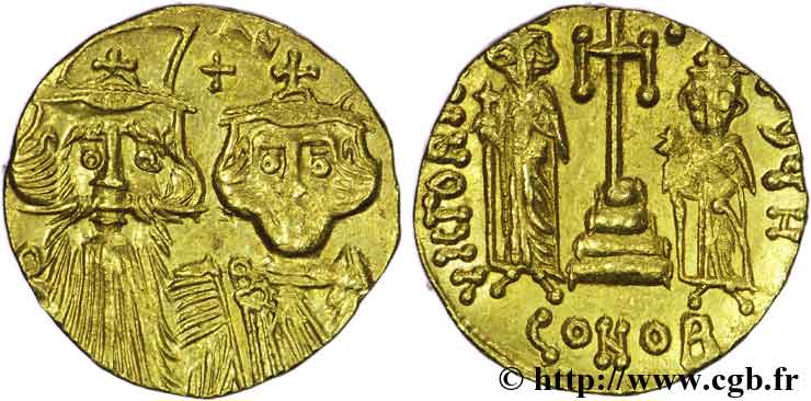 CONSTANS II, CONSTANTINE IV, HERACLIUS and TIBERIUS Solidus MS