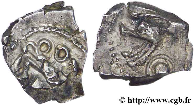 GALLIA - SUDOVESTE DELLA GALLIA - RUTENI (Regione di Rodez) Drachme “au sanglier”, à la grosse tête bouclée AU