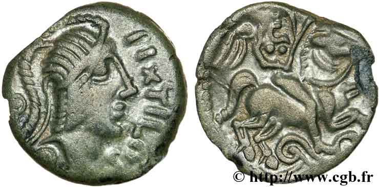 GALLIA - CARNUTES (Regione della Beauce) Bronze PIXTILOS classe VII au cavalier XF/AU