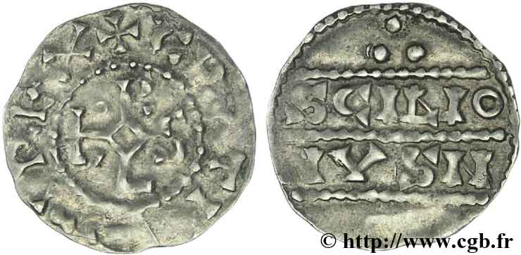 KARL III AND COINAGE AT IS NAME Denier SS/fVZ