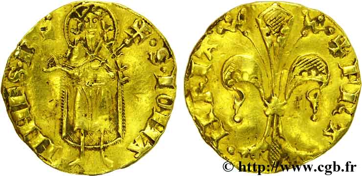 GIOVANNI II  THE GOOD  Florin d or c. 1340-1370 Montpellier ou Toulouse XF