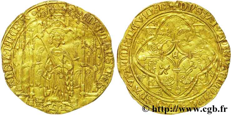 DUCHY OF AQUITANY - EDWARD THE BLACK PRINCE Pavillon d’or XF