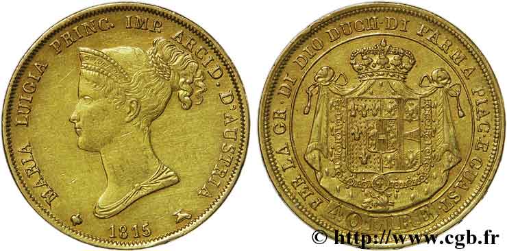 40 lires or 1815 Milan VG.2385  SS 