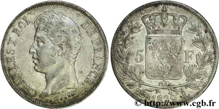 5 francs Charles X, 2e type 1829 Bayonne F.311/34 SS 