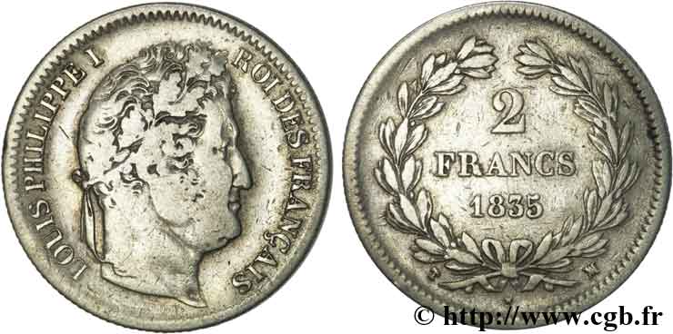 2 francs Louis-Philippe 1835 Marseille F.260/49 S 
